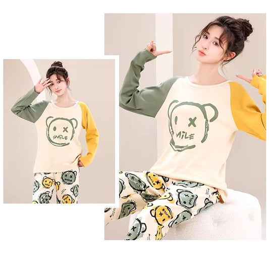 CREEP SMILEY PRINTED - PJ SUIT FOR WOMEN