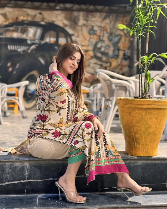 Long Colour Full Trending Printed Designs in Premium Lawn Fabric
