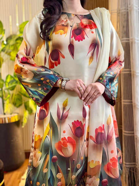 2PC  Digital Print Lawn Y50