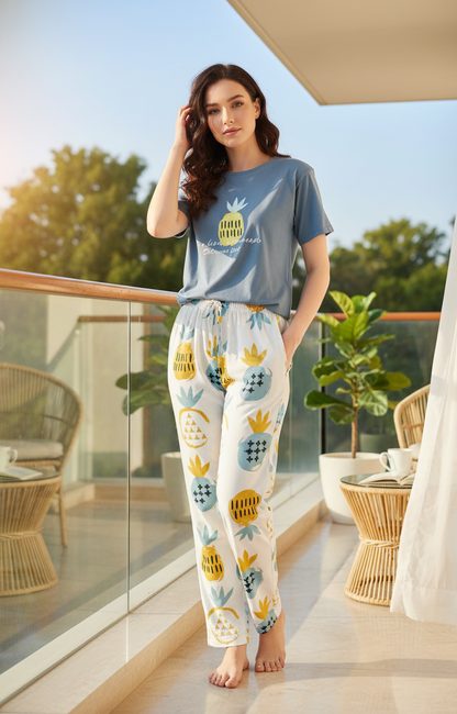 PINEAPPLE PRINTED - PJ SUIT FOR WOMEN
