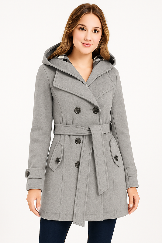 WOMEN LONG COAT - GREY