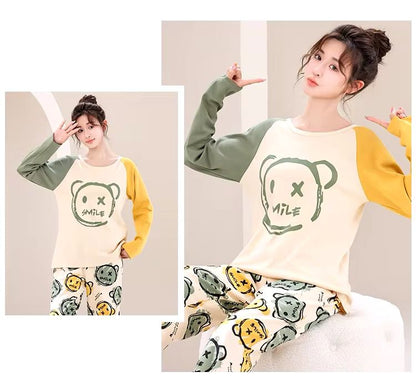 CREEP SMILEY PRINTED - PJ SUIT FOR WOMEN