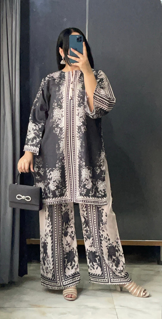 Black  And White Trending Printed Designs in Premium Lawn Fabric