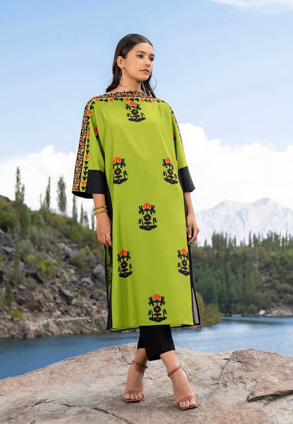Green Long Trending Printed Designs in Premium Lawn Fabric
