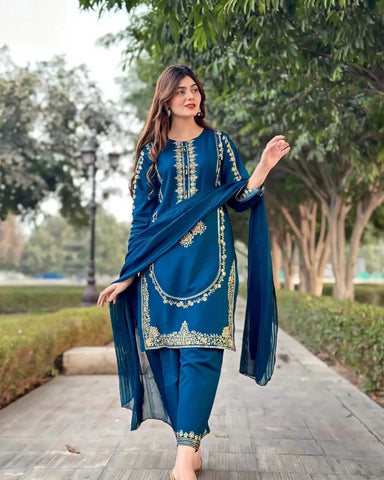 Royal Embroidered 3-Piece Suit