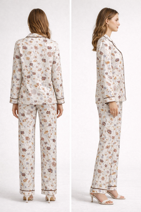 Digital Printed  Night Suit - PNS-011 Multi Flower