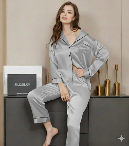 PLAIN SILK - GREY (Baggy trouser)