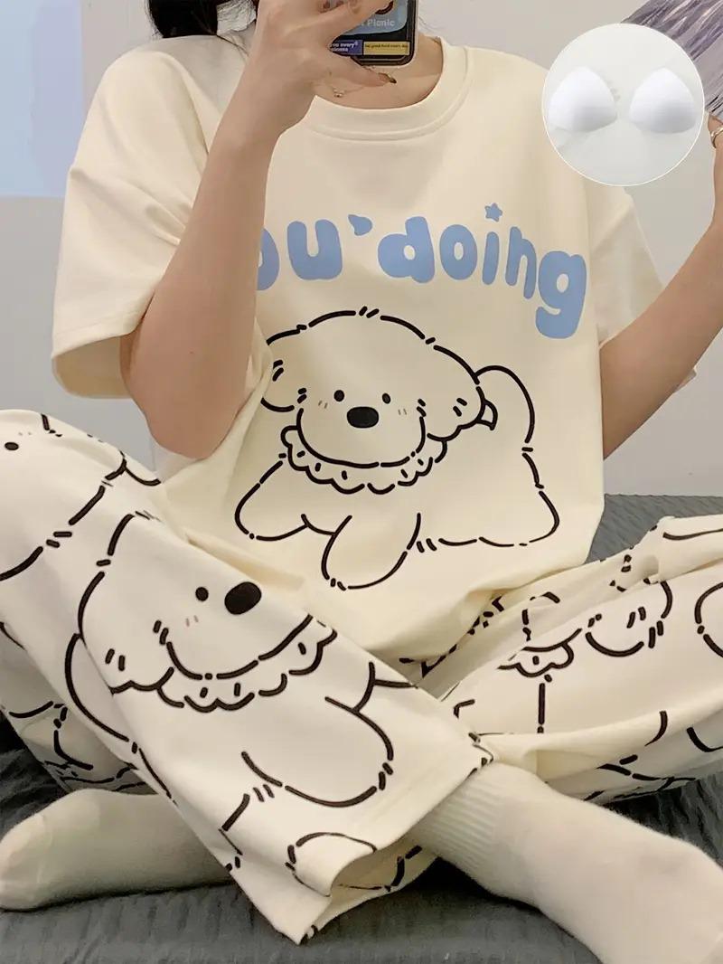 Comfy Dog Print Night Suit