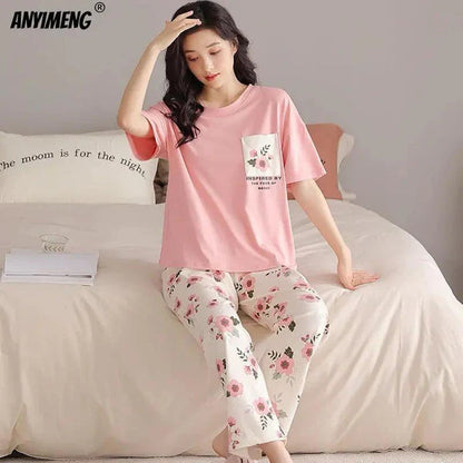 Pocket Flower Pink Pj Suit
