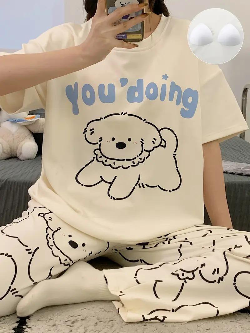 Comfy Dog Print Night Suit